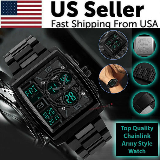 Men's Chronograph Digital Military Sport Waterproof Watch