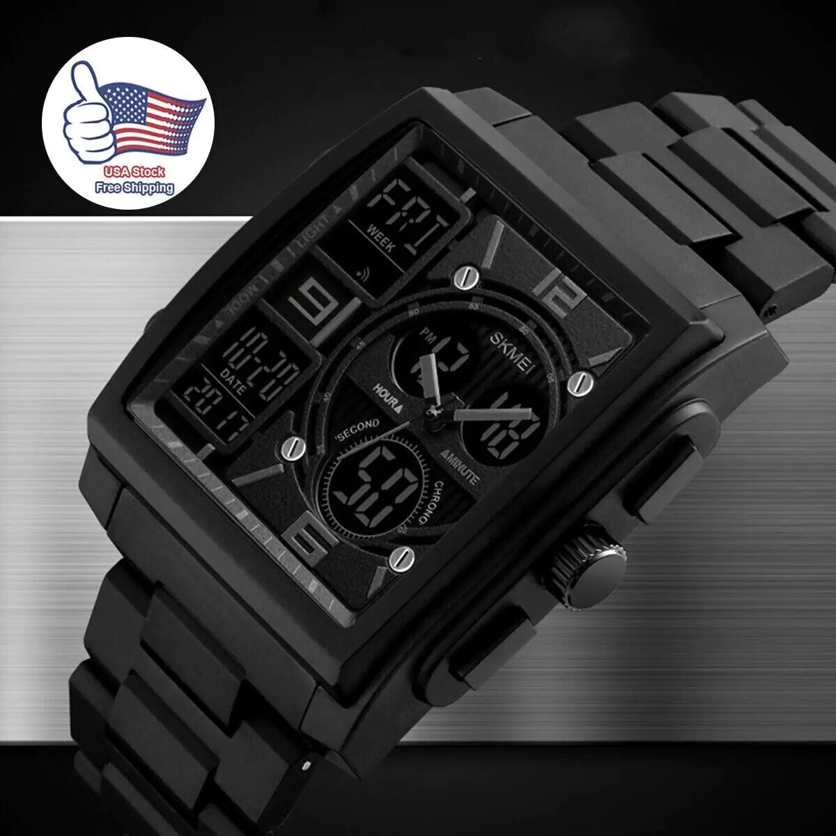 Men's Chronograph Digital Military Sport Waterproof Watch