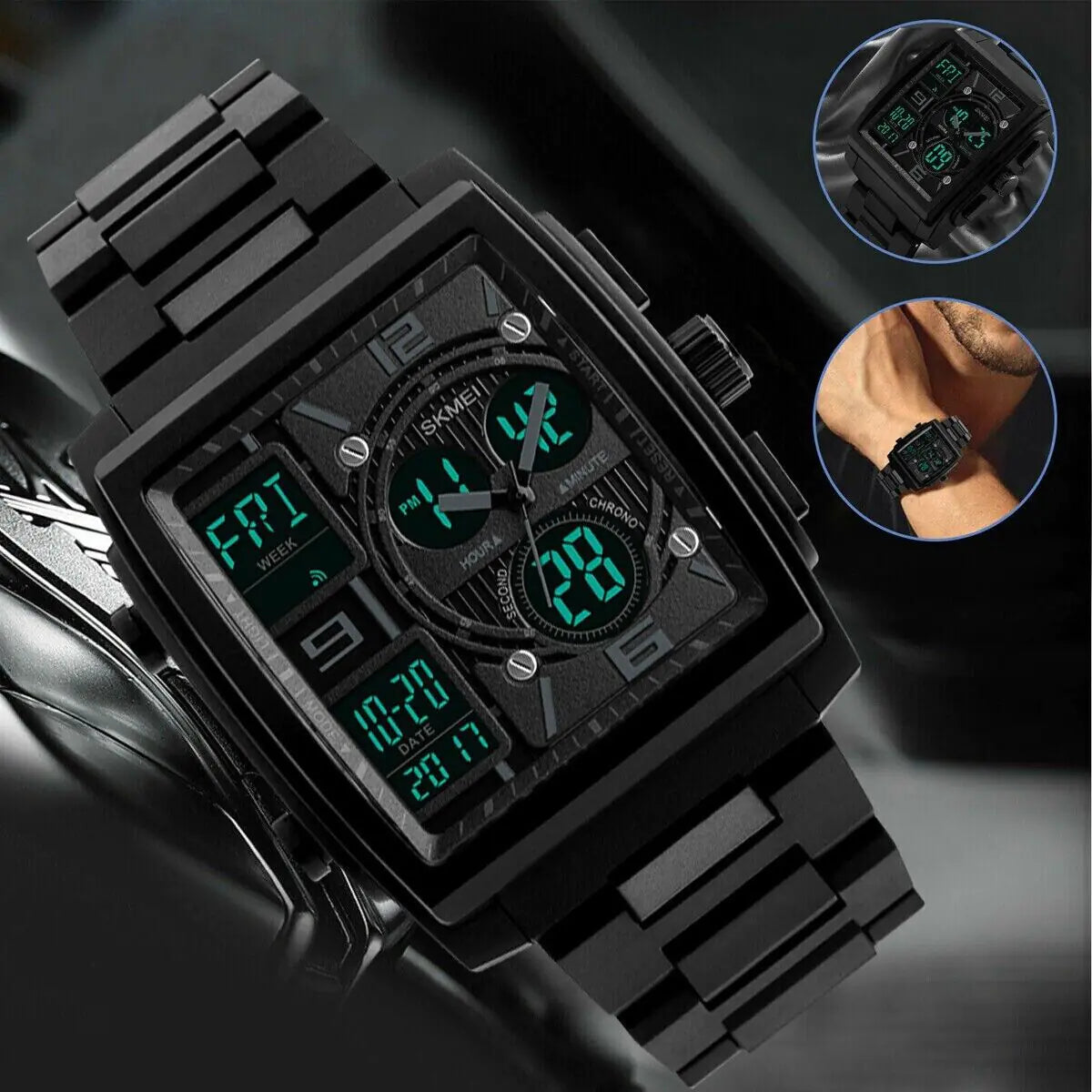 Men's Chronograph Digital Military Sport Waterproof Watch