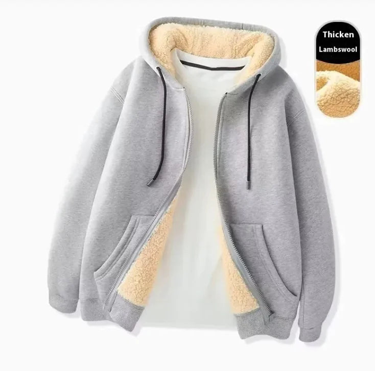 Lamb Wool Zipper Hoodie